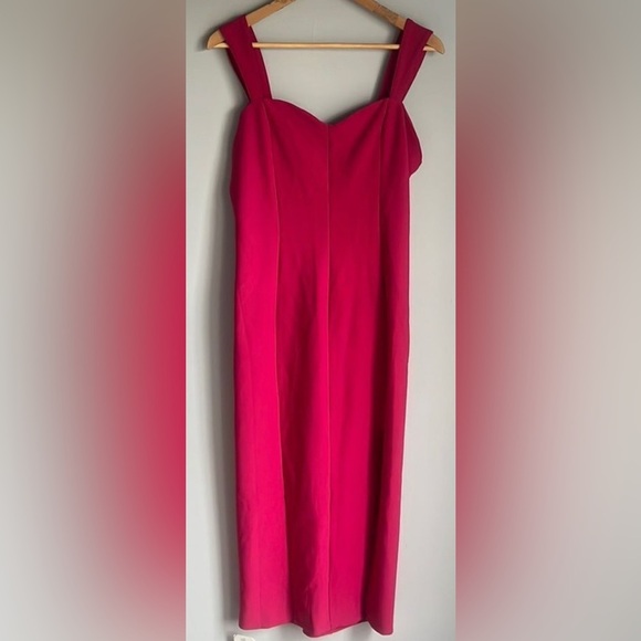 NWOT - Abercrombie and Fitch Wide Strap Corset Midi Dress in Fuchsia - Size XS - Picture 4 of 5